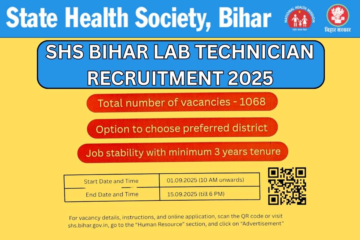 SHS Bihar Lab Technician Recruitment 2025