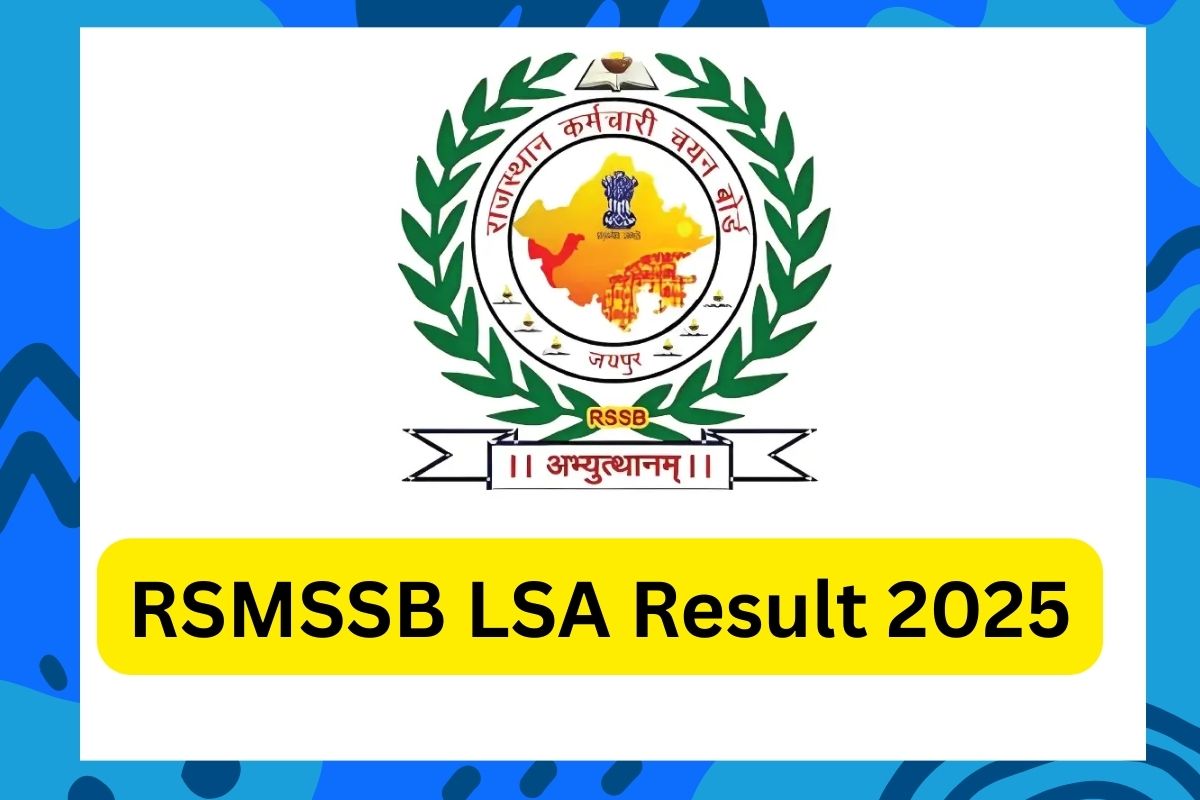 RSMSSB LSA Result 2025 - Livestock Assistant Cut Off Marks